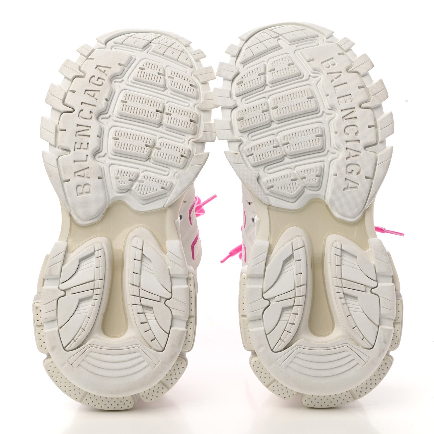Balenciaga Mesh Rubber Bi-Color Womens Track Sneakers 37 White Fluo Pink 5 of 11