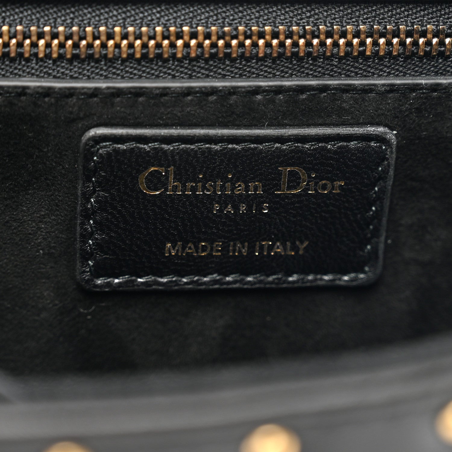 Christian Dior Lambskin Cannage Studded Large Dioraddict Flap Bag Black 6 of 11
