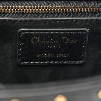 Christian Dior Lambskin Cannage Studded Large Dioraddict Flap Bag Black 6 of 11