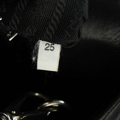 Prada Soft Calf Pleated Shopping Tote Nero Black 8 of 9