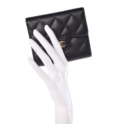 Chanel Caviar Quilted Compact Flap Wallet Black 2 of 9