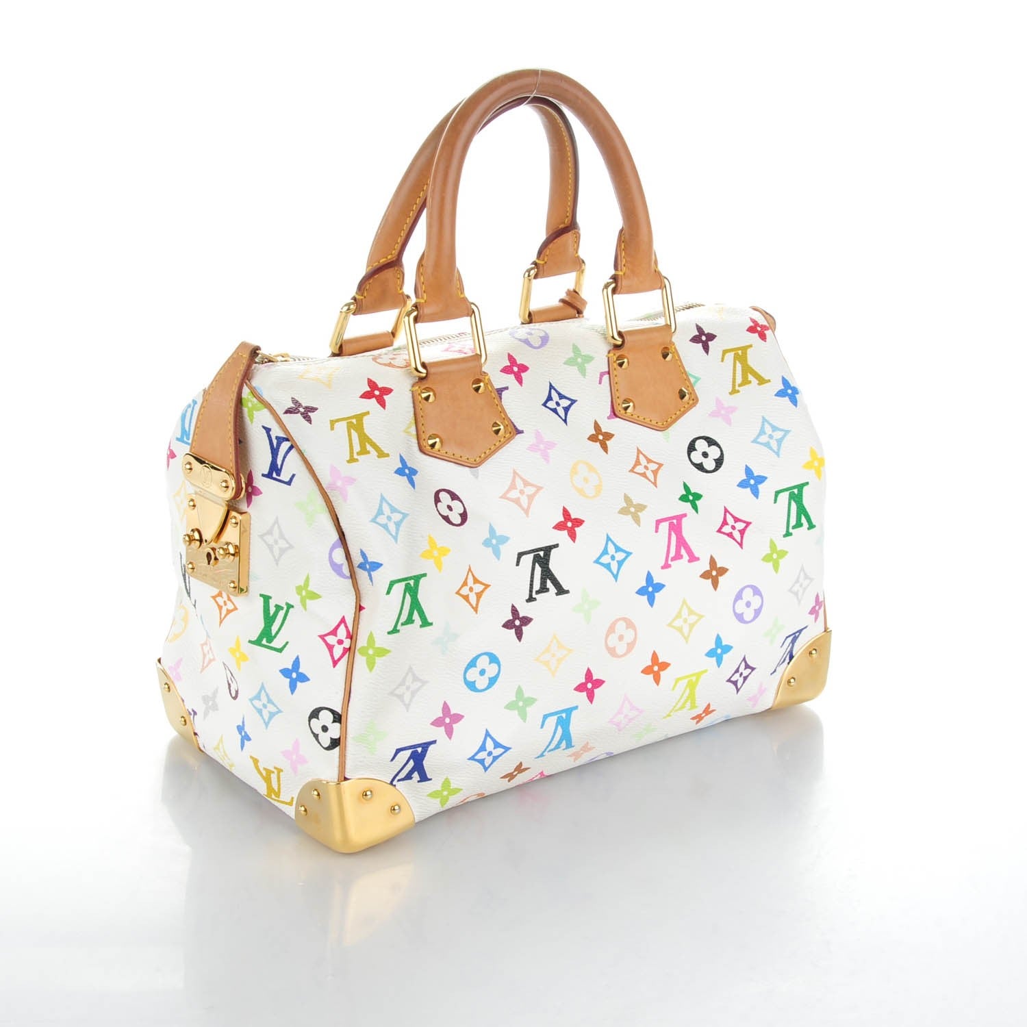 Louis Vuitton Monogram Multicolor Speedy 30 White 3 of 7
