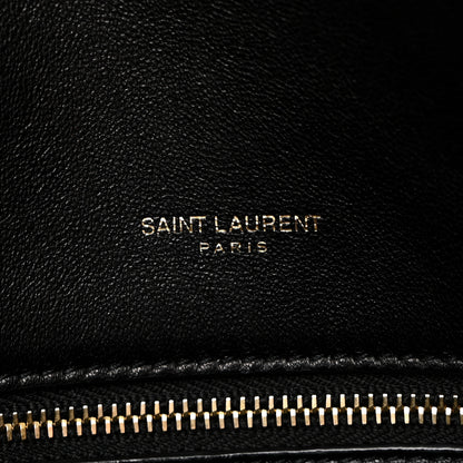 Saint Laurent Lambskin Quilted Sade Puffer Envelope Clutch Black 6 of 10