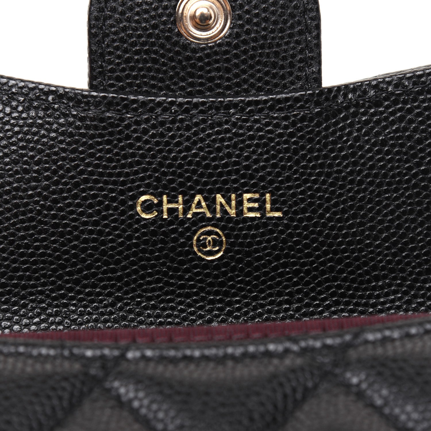 Chanel Caviar Quilted Flap Card Holder Chain Wristlet Black 8 of 12