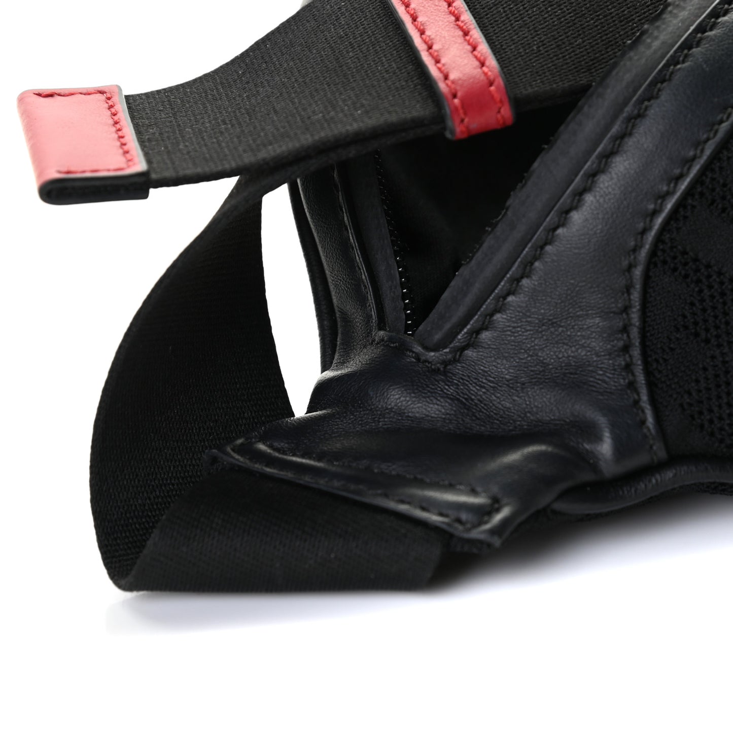 Neoprene Mesh Vitello Grace FF Pocket Belt Bag Black