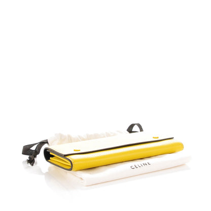 Celine Drummed Calfskin Large Multifunction Flap Wallet Sun Yellow 4 of 8