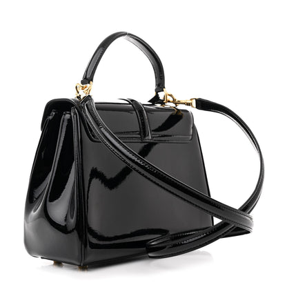Celine Patent Calfskin Small 16 Top Handle Bag Black 3 of 12