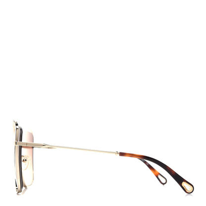 Chloe Poppy Cutout Square Sunglasses CE133S Havana Brown 3 of 7
