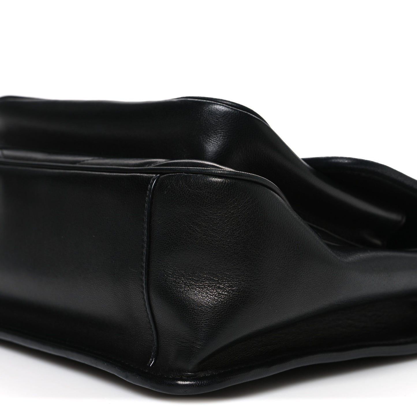 Crinkled Calfskin Matelasse Monogram Medium Niki Chain Satchel Black