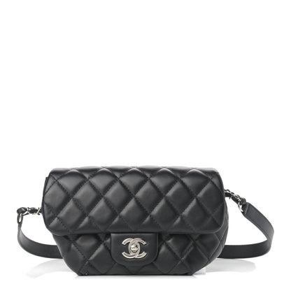 Chanel Calfskin Quilted CC Uniform Flap Belt Bag Black 1 of 9