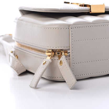 Saint Laurent Lambskin Matelasse Monogram Toy Vicky Camera Bag White 9 of 11
