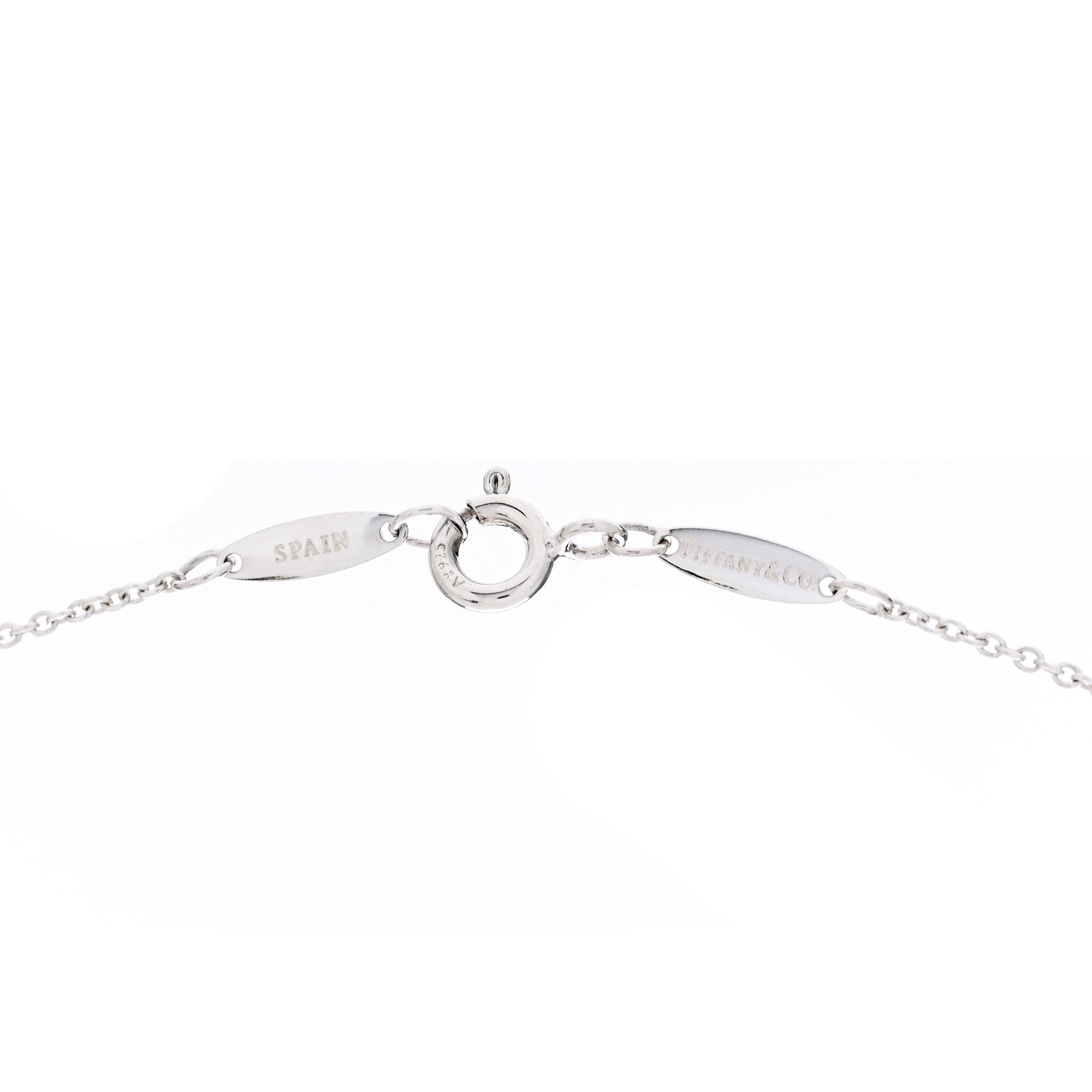Tiffany Sterling Silver Diamond .05ct Elsa Peretti Diamonds by the Yard Pendant Necklace 4 of 5