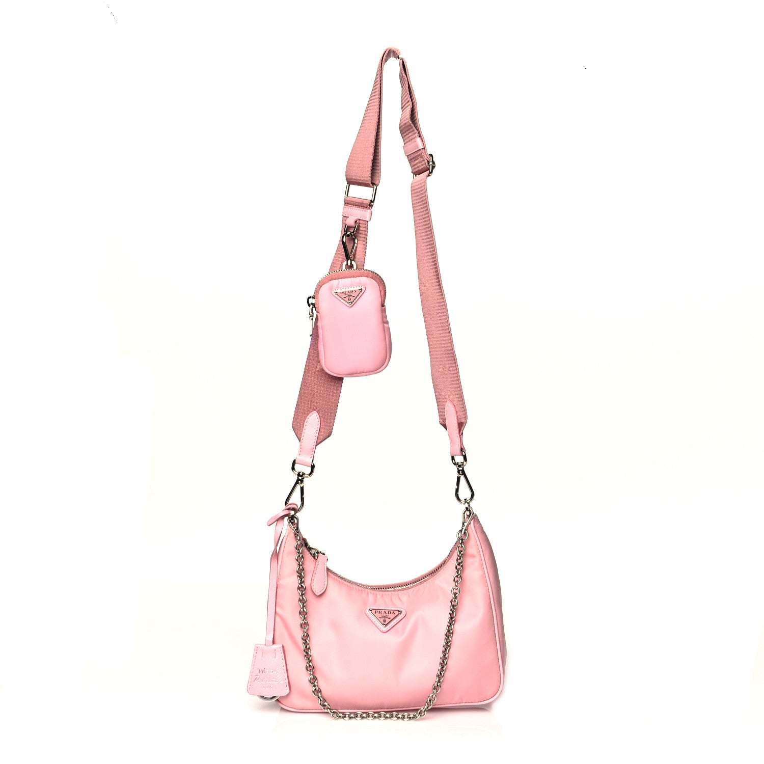 Prada Nylon Re-Edition 2005 Shoulder Bag Rosa 1 of 15