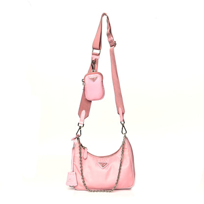 Prada Nylon Re-Edition 2005 Shoulder Bag Rosa 1 of 15