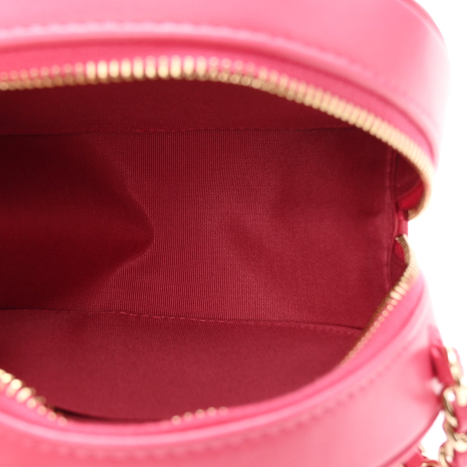 Chanel Lambskin Quilted All About Chanel Round Clutch With Chain Pink 5 of 11