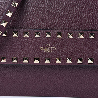 Valentino Garavani Pebbled Calfskin Rockstud Side Slip Crossbody Rubin 7 of 9