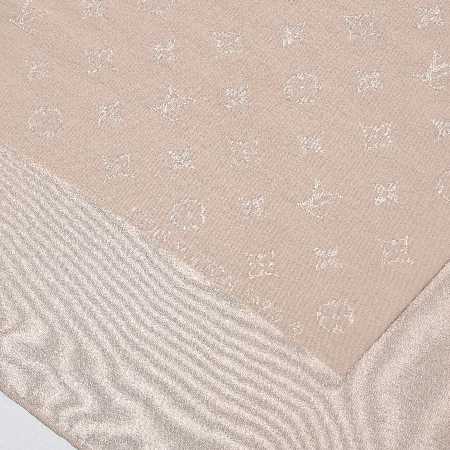 Silk Monogram Monaco Square Scarf Beige