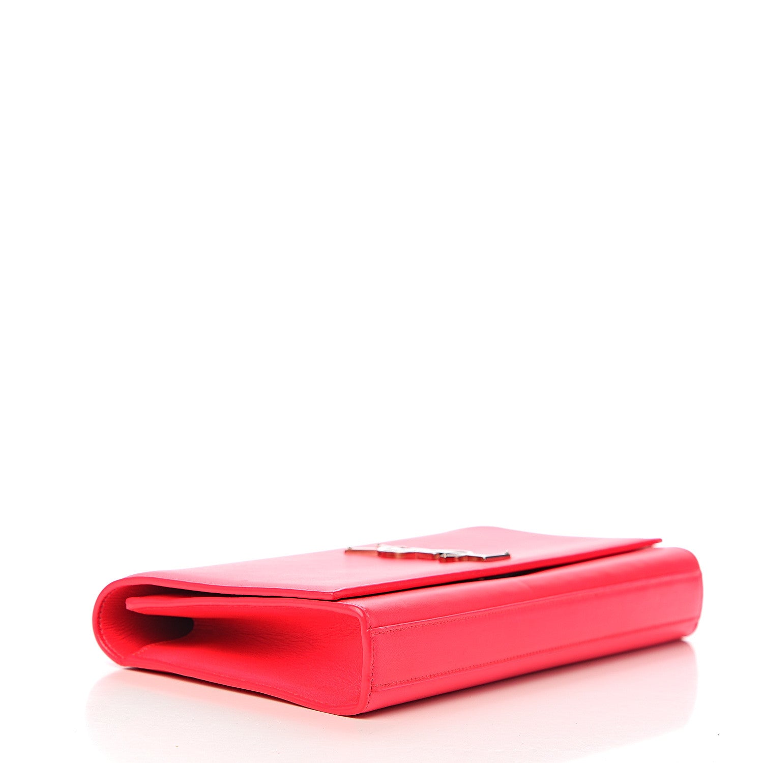 Saint Laurent Calfskin Classic Monogram Cassandre Clutch Fuchsia 3 of 7