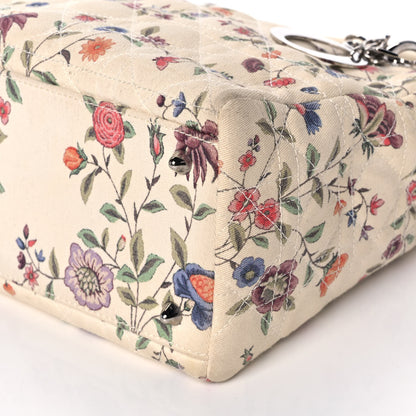Christian Dior Canvas Nagoya Floral Medium Lady Dior White Multicolor 9 of 11