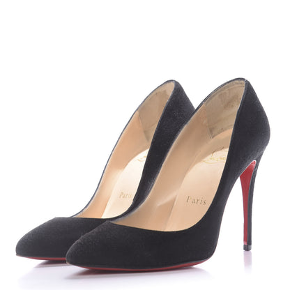 Christian Louboutin Veau Velours Pigalle Follies 100 Pumps 35.5 Black 3 of 12