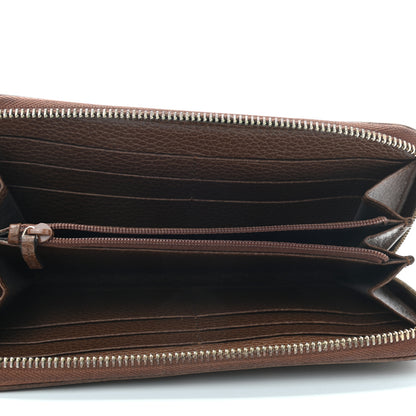 Gucci Monogram Dollar Calfskin Zip Around Wallet Beige Ebony Tabacco 5 of 10