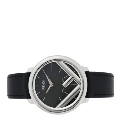 Fendi Stainless Steel Calfskin 36mm Fendi Run Away Quartz Watch Black 2 of 4