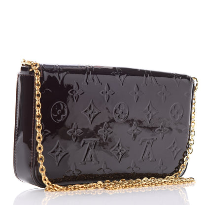 Louis Vuitton Vernis Pochette Felicie Chain Wallet Amarante 3 of 9