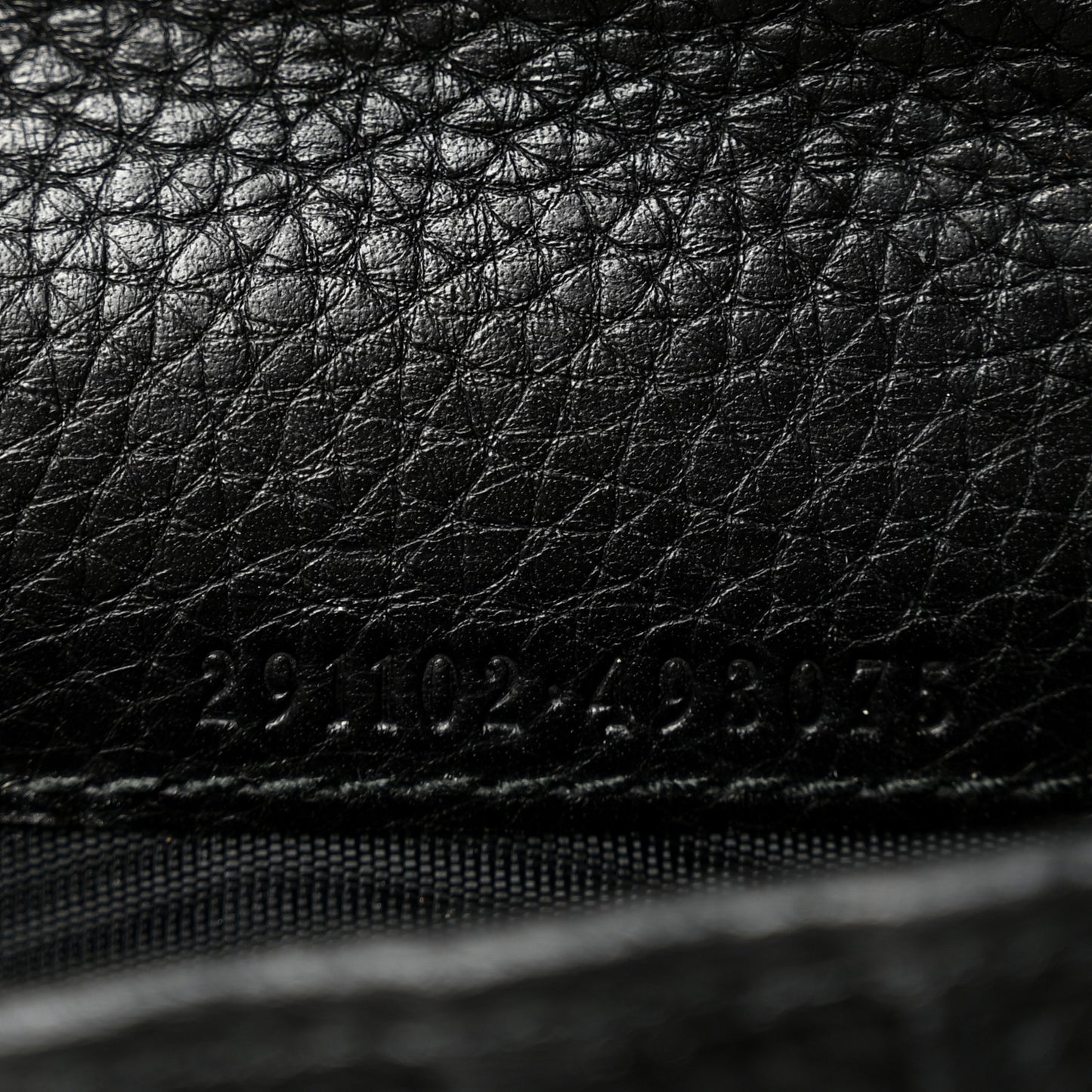 Pebbled Calfskin Soho Zip Around Wallet Black