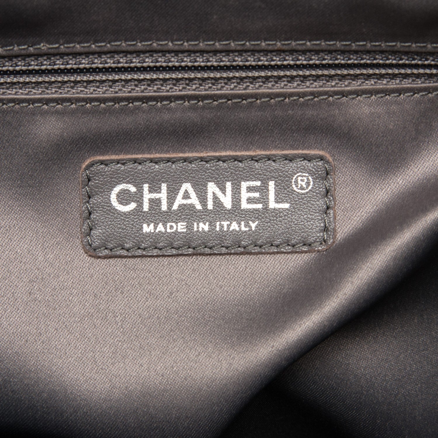 Chanel Caviar Quilted XL Grand Shopping Tote GST Light Grey 6 of 9