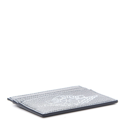 Christian Dior X AIR JORDAN Grained Calfskin Card Holder Bleu 4 of 9