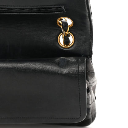 Chanel Lambskin Quilted Medium Double Flap Black 14 of 25