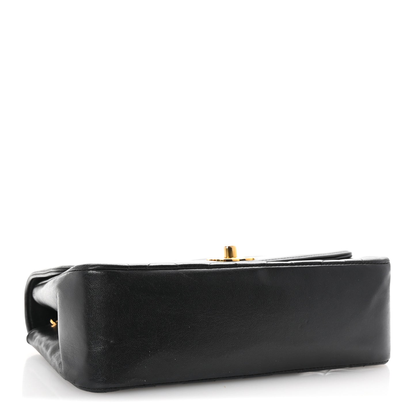 Lambskin Quilted Small Single Flap Black