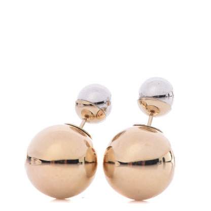 Christian Dior Mise En Dior Tribal Earrings Silver Gold 1 of 3