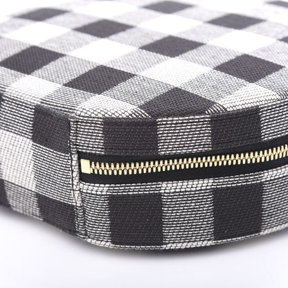 Mansur Gavriel Canvas Gingham Check Circle Crossbody Black White 9 of 9
