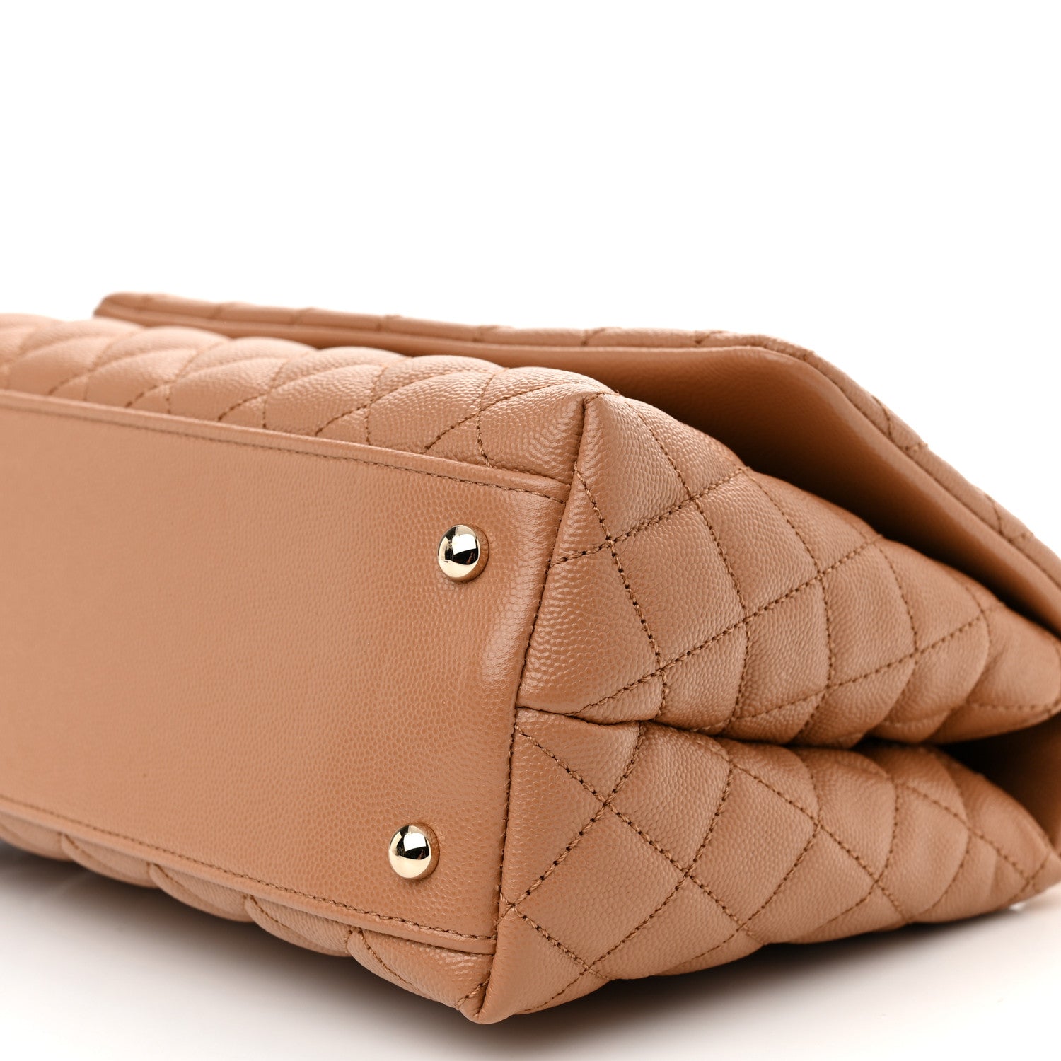 Chanel Caviar Quilted Lizard Embossed Small Coco Handle Flap Brown 10 of 10