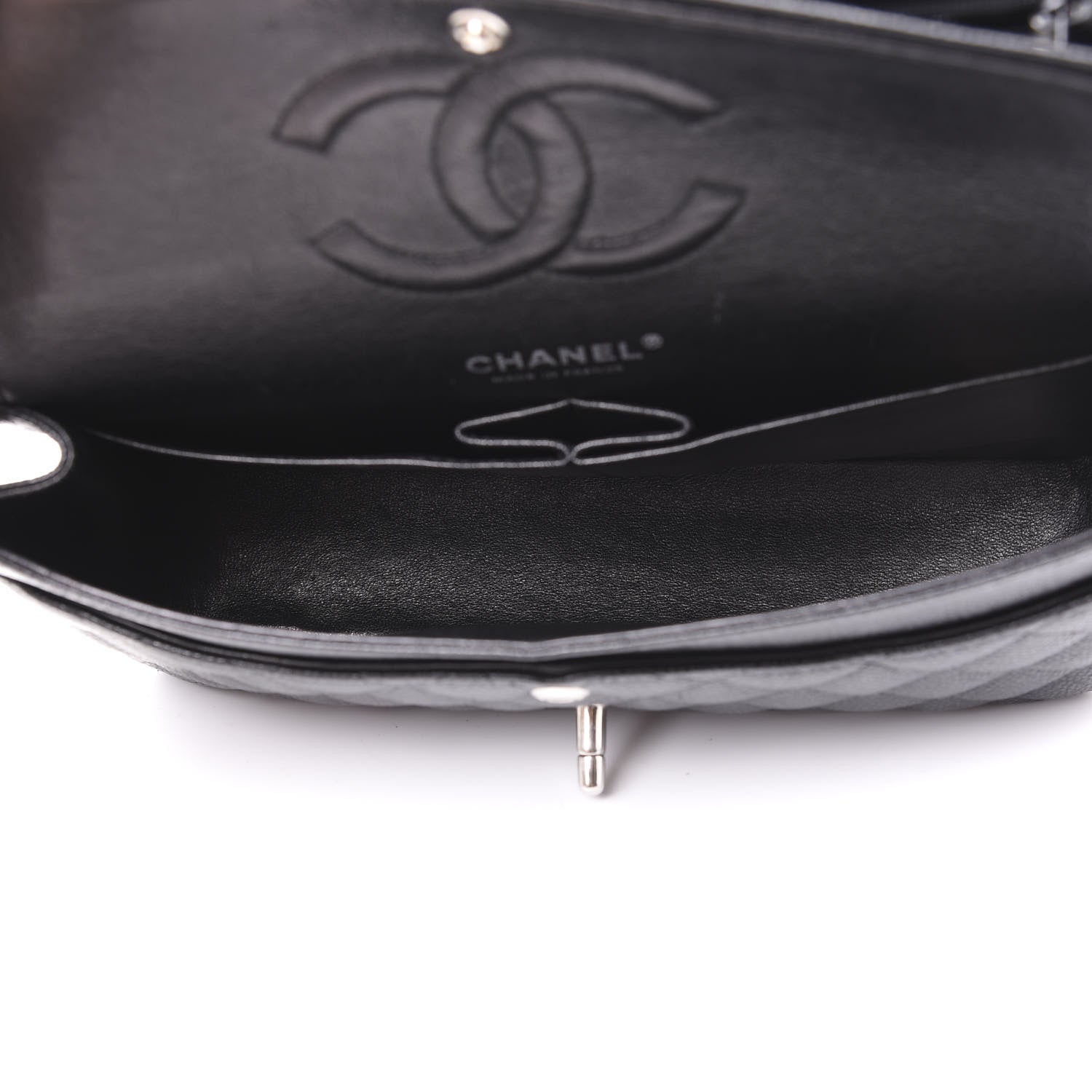 Chanel Caviar Quilted Medium Double Flap Black 4 of 10