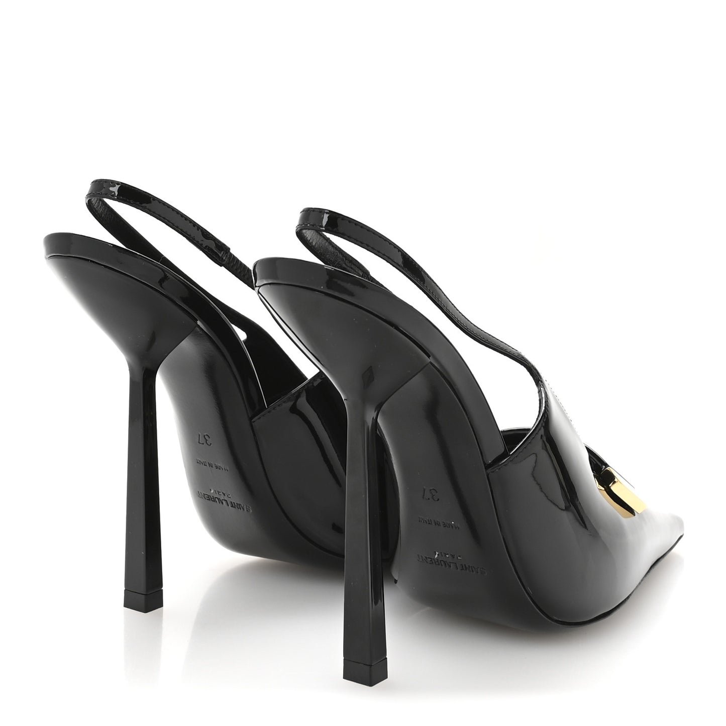 Vernice Grupy Madame 115mm Slingback Pumps 37 Black