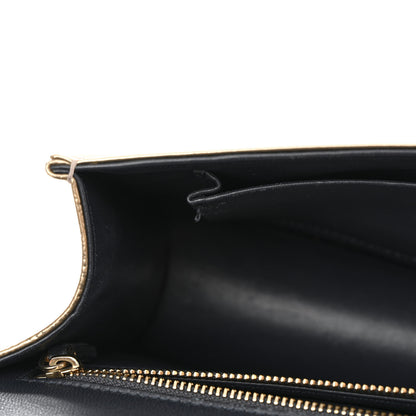 Christian Dior Metallic Patent Micro-Cannage Medium Diorama Flap Bag Gold 9 of 16