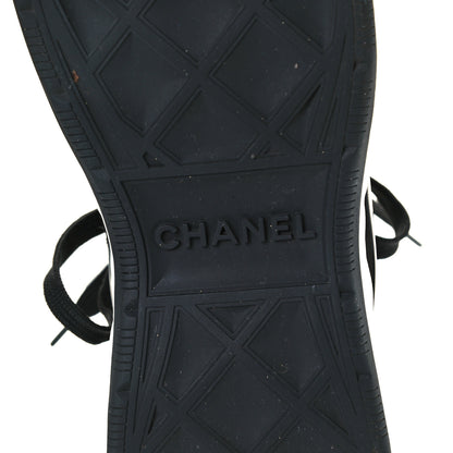 Chanel Velvet Calfskin Mixed Fibers CC Sneakers 41.5 Black 8 of 11