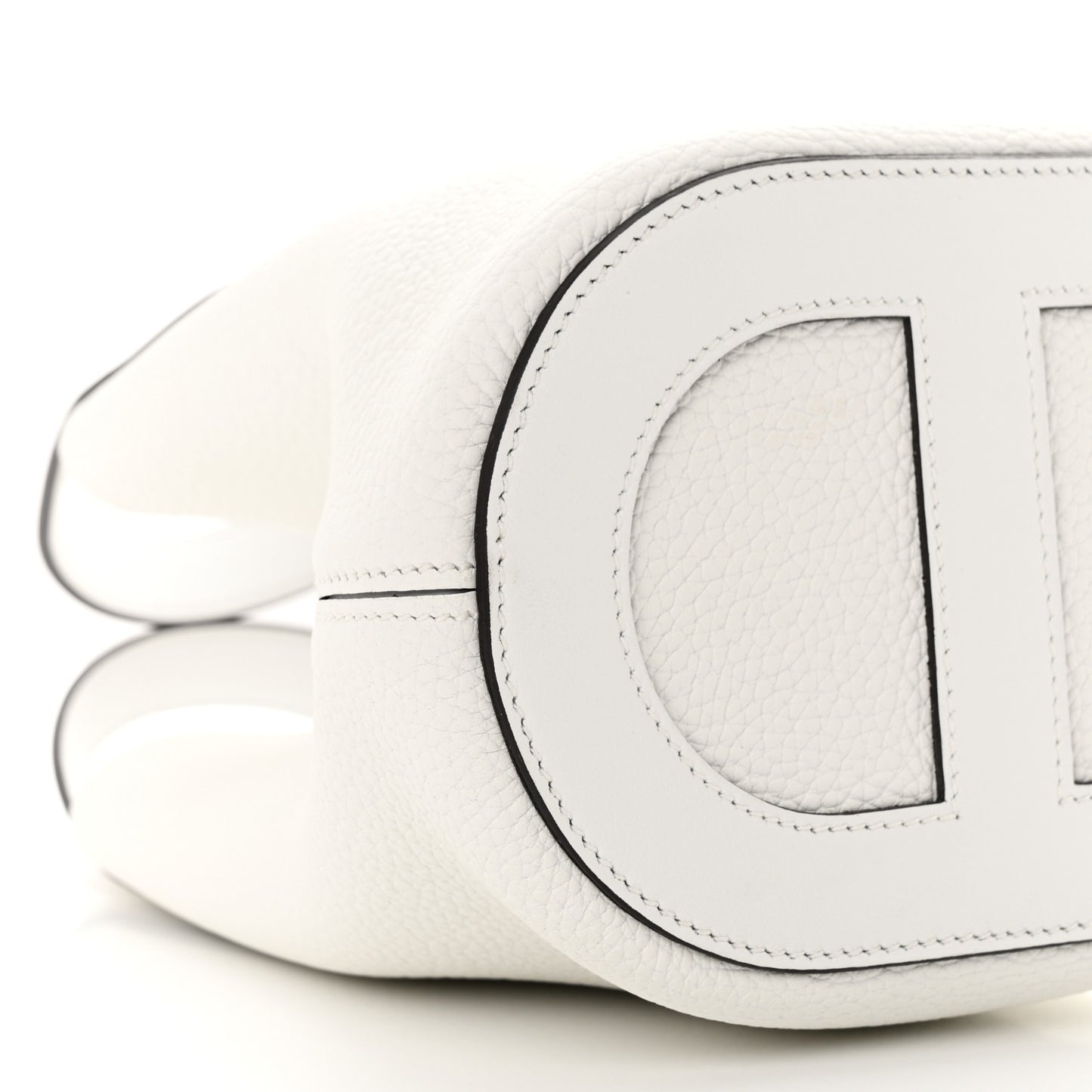 Taurillon Clemence Swift In-The-Loop 18 Bag New White
