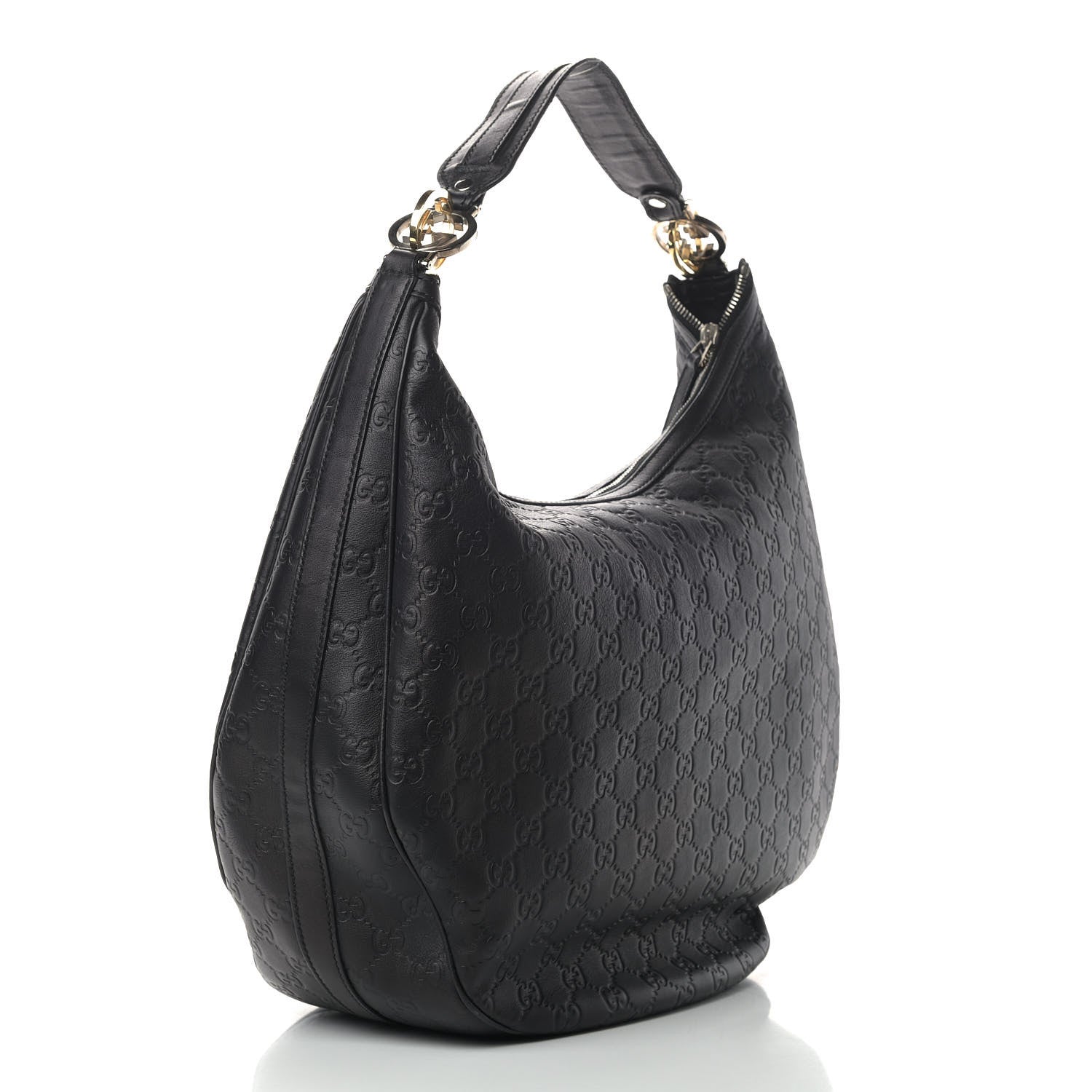 Gucci Guccissima Large GG Twins Hobo Black 2 of 12