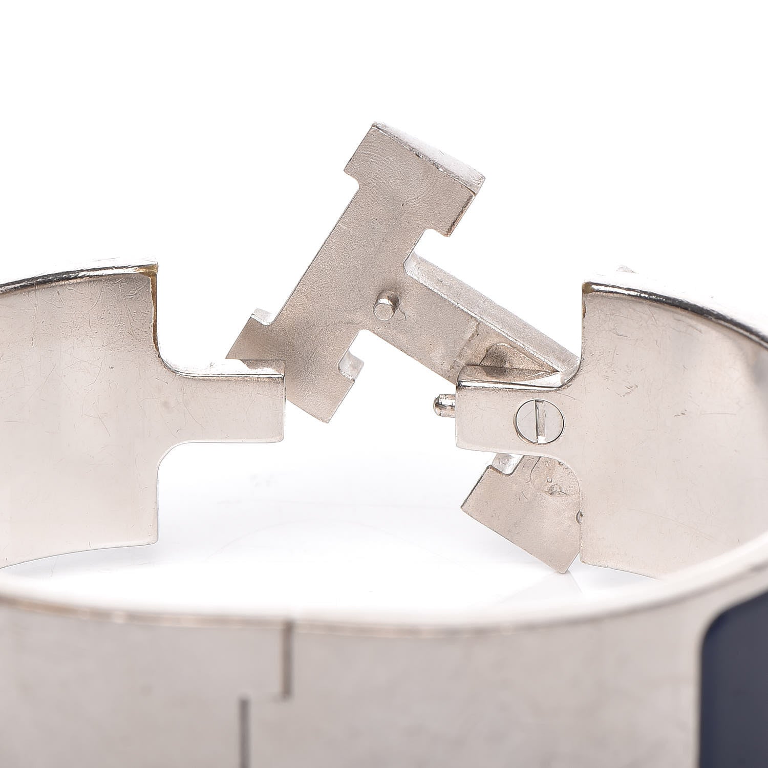 Hermes Enamel Wide Clic Clac H Bracelet PM Indigo 5 of 9