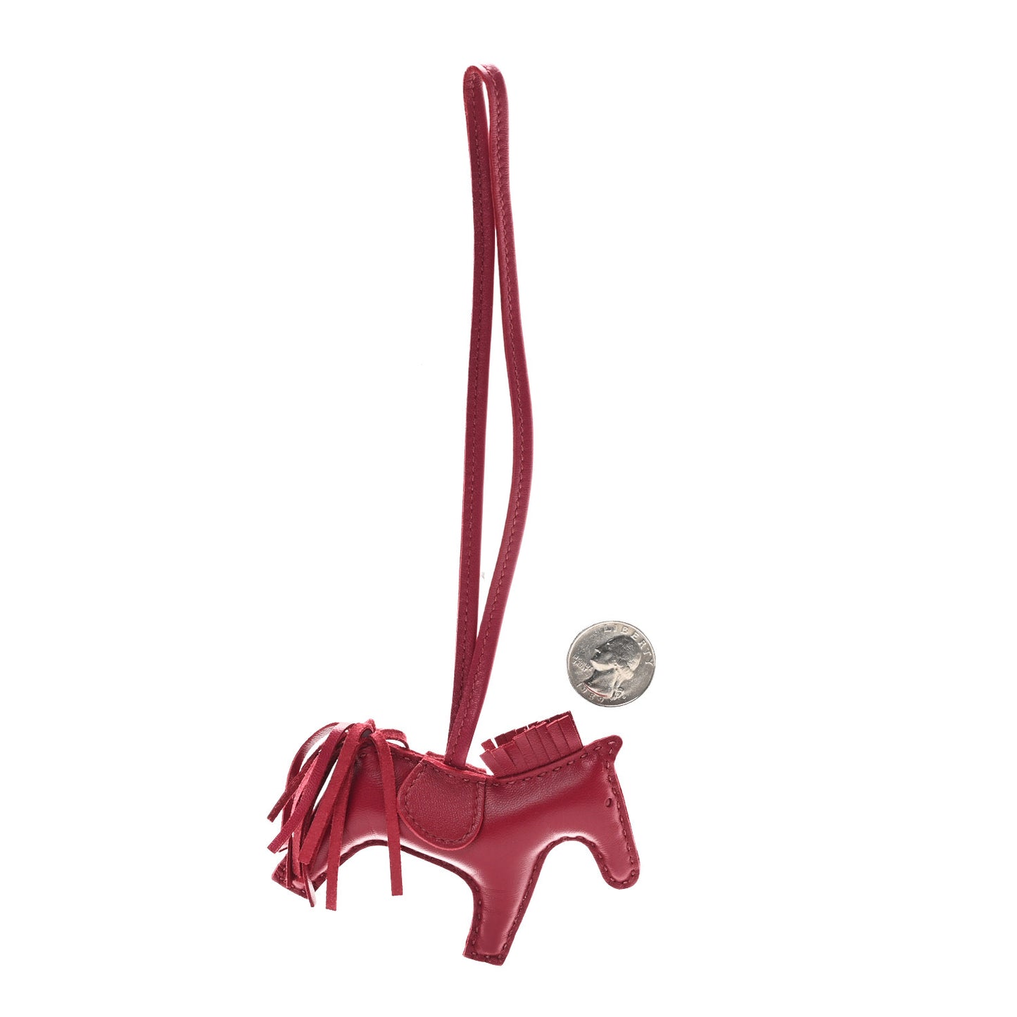 Milo Lambskin Grigri Rodeo Horse Bag Charm PM Rubis