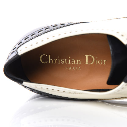 Christian Dior Calfskin Diorunit Oxford Flats 38.5 Black White 5 of 11