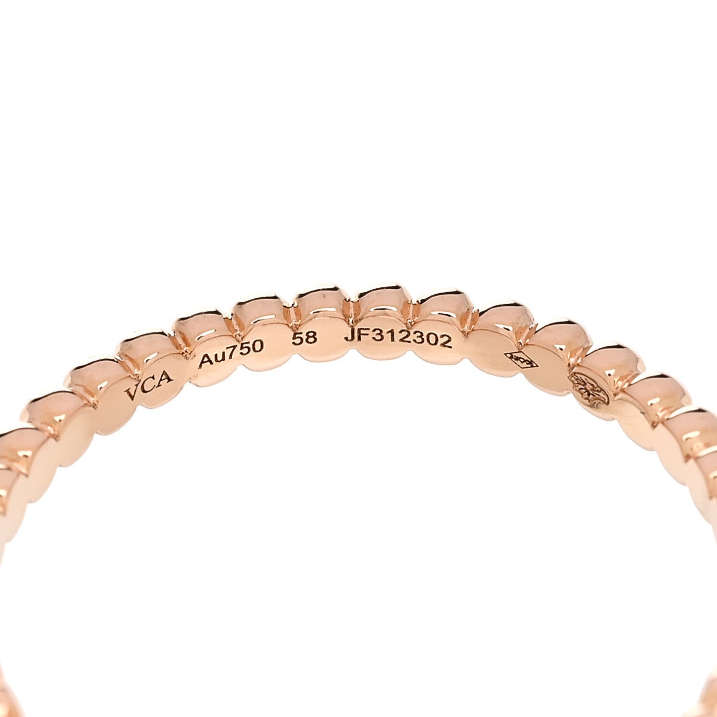 18K Rose Gold Small Perlee Ring 58 8.25