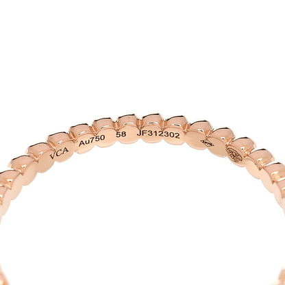Van Cleef & Arpels 18K Rose Gold Small Perlee Ring 58 8.25 4 of 5