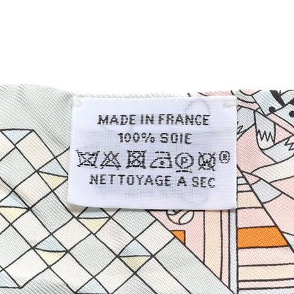 Hermes Silk De l'Ombrelle Aux Duels Twilly Ciel Rose Pale Orange 3 of 3