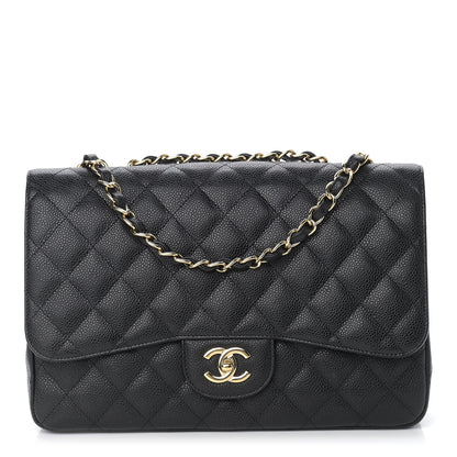 Chanel Caviar Quilted Jumbo Single Flap Black 1 of 9