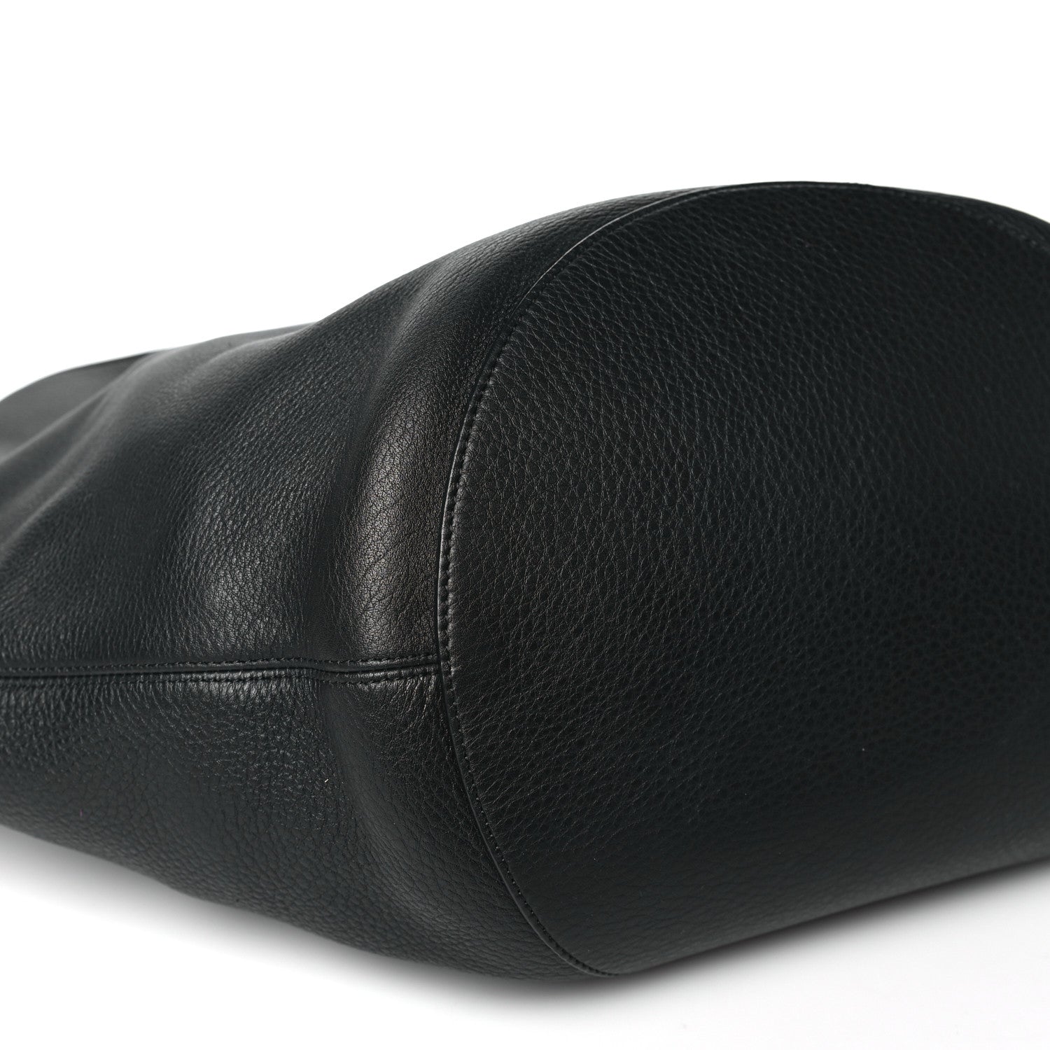 Khaite Pebbled Sport Calfskin Medium Lotus Tote Black 9 of 11