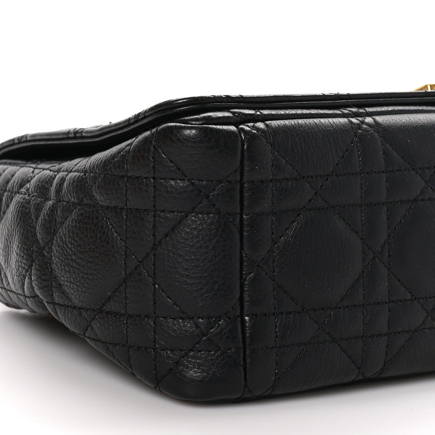 Calfskin Cannage Medium Caro Bag Black